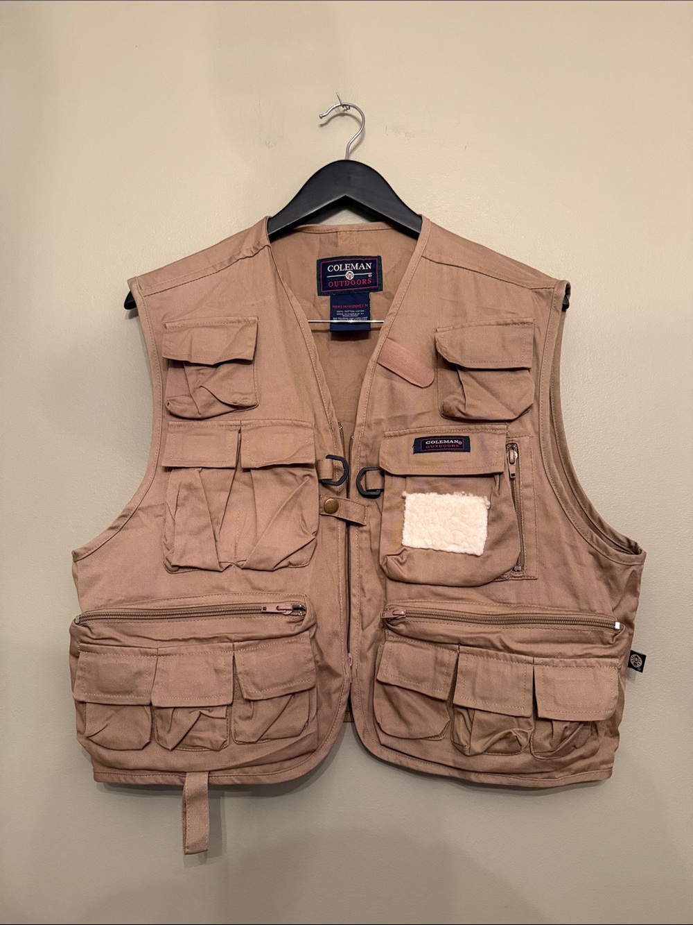 Vintage 90s Coleman Outdoors Men’s Tactical Utility Fishing Vest Beige M